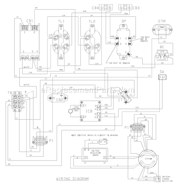Page F Diagram and Parts List for 030336-0  Briggs and Stratton Generator